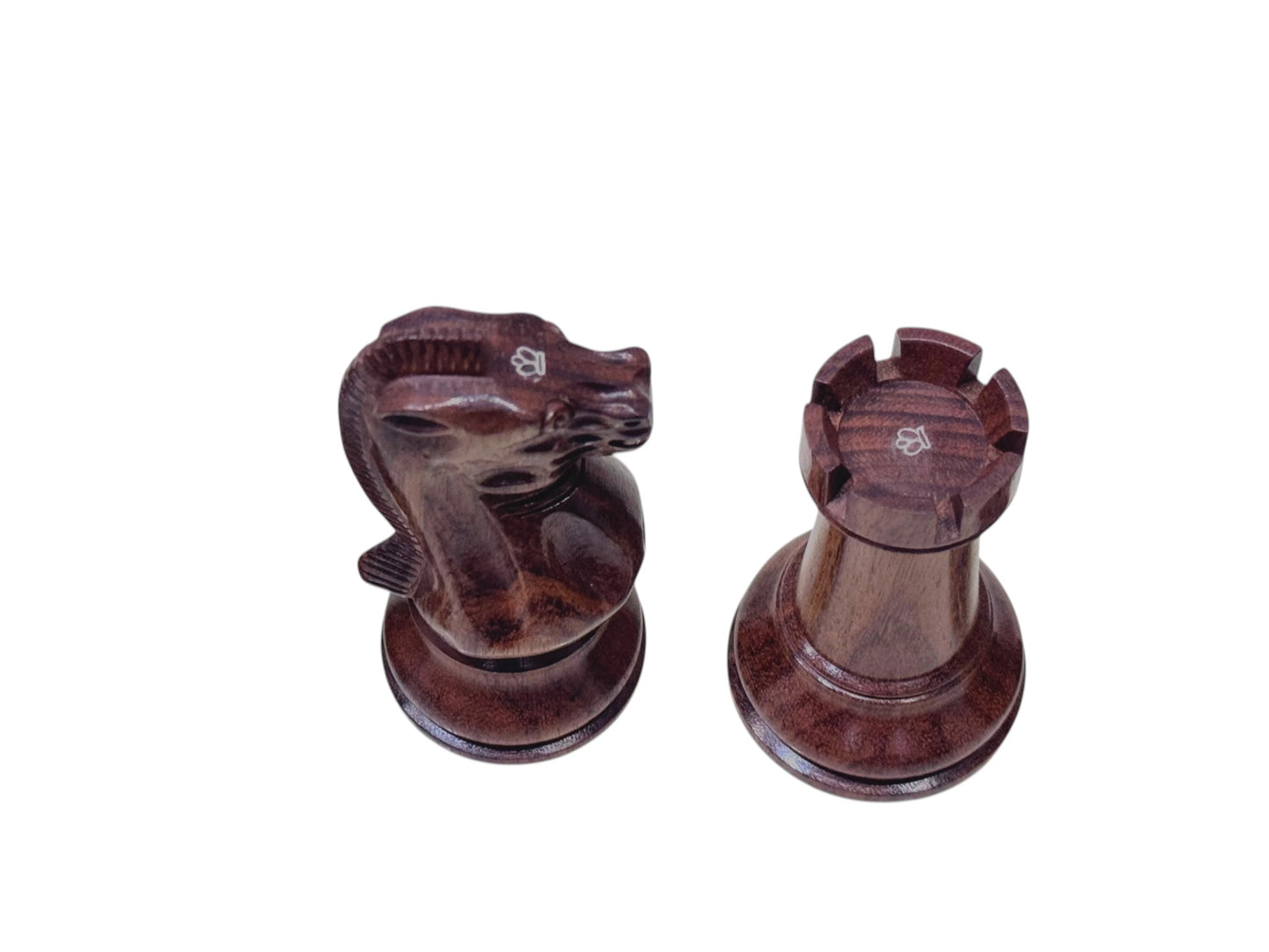 19th century 4.3" B & Co. Reproduced Staunton Chess Pieces Only Set- Double Weighted Rosewood