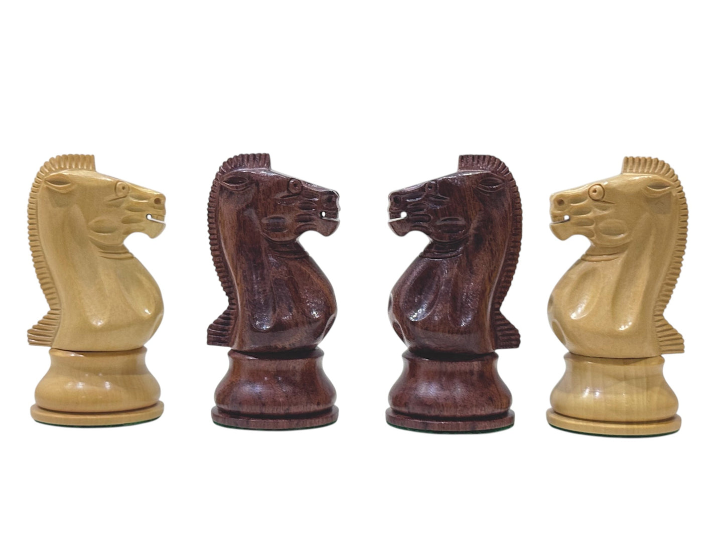 19th century 4.3" B & Co. Reproduced Staunton Chess Pieces Only Set- Double Weighted Rosewood