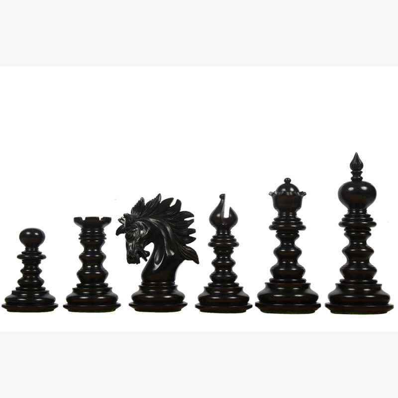 4.3″ Luxury Savano Series Staunton Chess Pieces Only Set- Ebony Wood Triple Weighted - Image 3