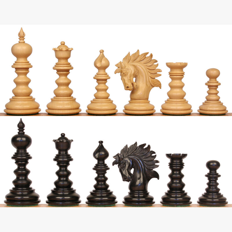 4.3″ Luxury Savano Series Staunton Chess Pieces Only Set- Ebony Wood Triple Weighted - Image 11