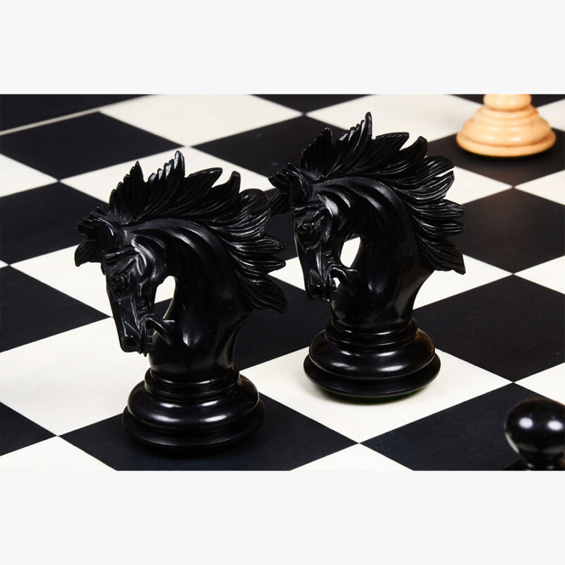 4.3″ Luxury Savano Series Staunton Chess Pieces Only Set- Ebony Wood Triple Weighted - Image 2