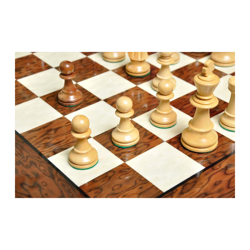 Repro 1890 French Lardy Staunton Chess Pieces Only Set – Golden Rosewood & Boxwood - Image 9