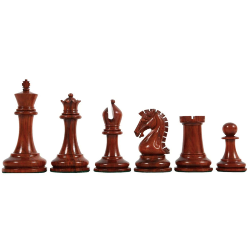 Sinquefield Cup Series Reproduced Staunton Chess Pieces Only set in Budrose Wood & Boxwood - Image 7