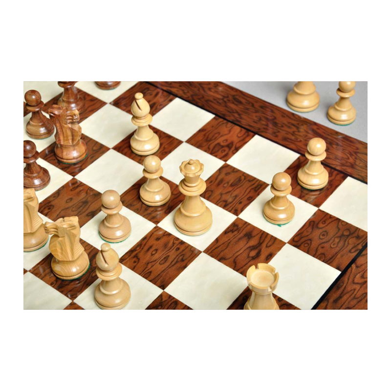 Repro 1890 French Lardy Staunton Chess Pieces Only Set – Golden Rosewood & Boxwood - Image 3