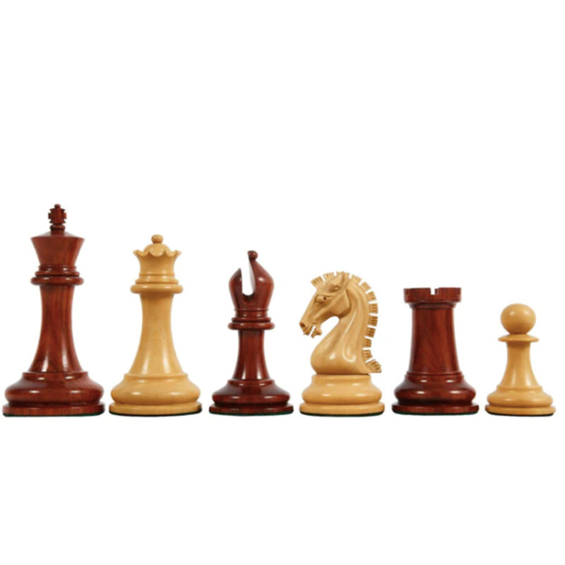 Sinquefield Cup Series Reproduced Staunton Chess Pieces Only set in Budrose Wood & Boxwood