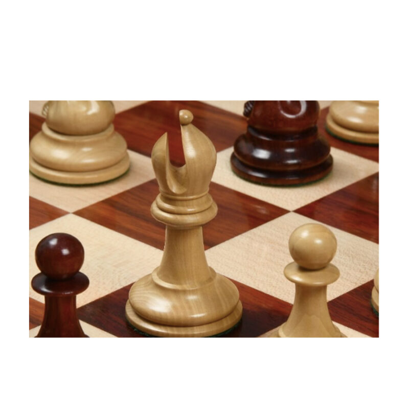 Sinquefield Cup Series Reproduced Staunton Chess Pieces Only set in Budrose Wood & Boxwood - Image 4