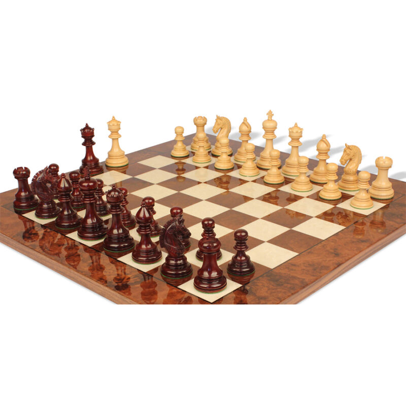 The Exotic Collection- Chetak Luxury Chess Pieces Only Set - Triple Weighted Budrose Wood- 4.2" King - Image 6