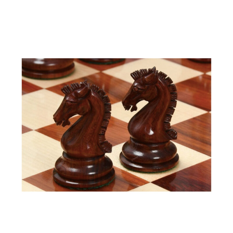 Sinquefield Cup Series Reproduced Staunton Chess Pieces Only set in Budrose Wood & Boxwood - Image 5