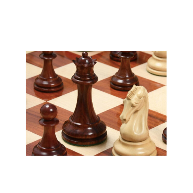 Sinquefield Cup Series Reproduced Staunton Chess Pieces Only set in Budrose Wood & Boxwood - Image 6