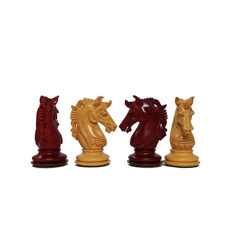 4.4" Alvis Luxury Staunton Chess Pieces Only set -Triple Weighted Budrose Wood - Image 3