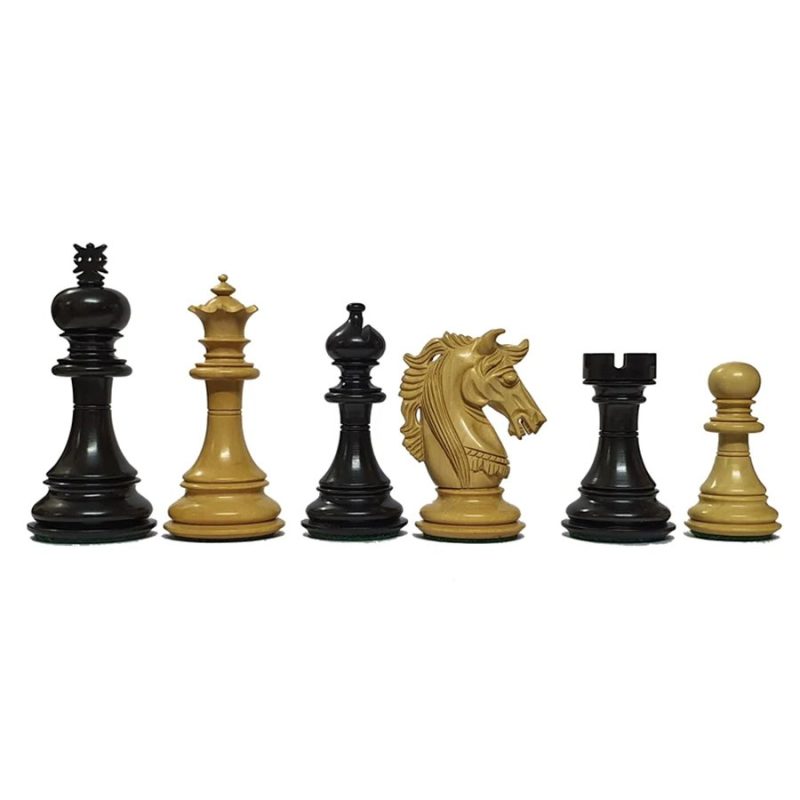 4.4" Alvis Luxury Staunton Chess Pieces Only Set - Triple Weighted Ebony