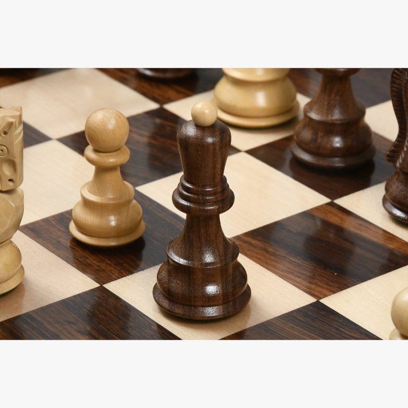 3.9" Russian Zagreb Chess Pieces Only set ? Weighted Golden Rosewood & Boxwood - Image 9