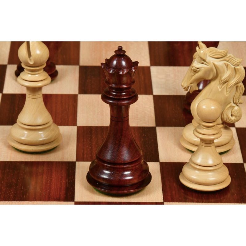 4.5? Shera Series Staunton Luxury Chess Pieces Only Set- Triple Weighted Bud Rosewood - Image 2