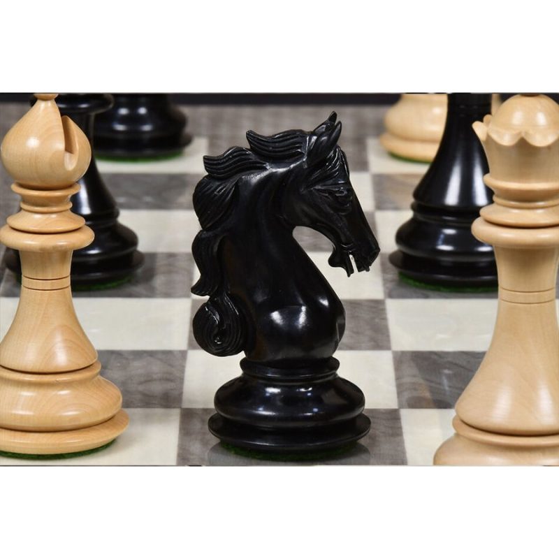 4.5? Shera Series Staunton Luxury Chess Pieces Only Set- Triple Weighted Ebony - Image 2