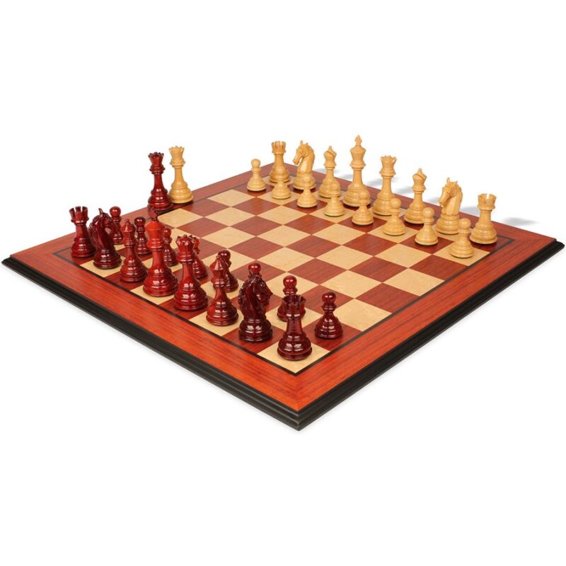 3.8" Columbian Knight Luxury Staunton Chess Pieces Only- Double Weighted Budrose Wood - Image 9