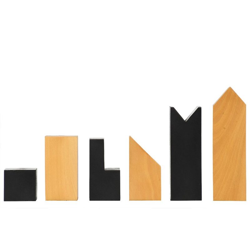 1966 Lanier Graham Reproduced Minimalist Chess Pieces Set In Ebonised Boxwood & Ebony Wood Rolling Chess Board - Image 9