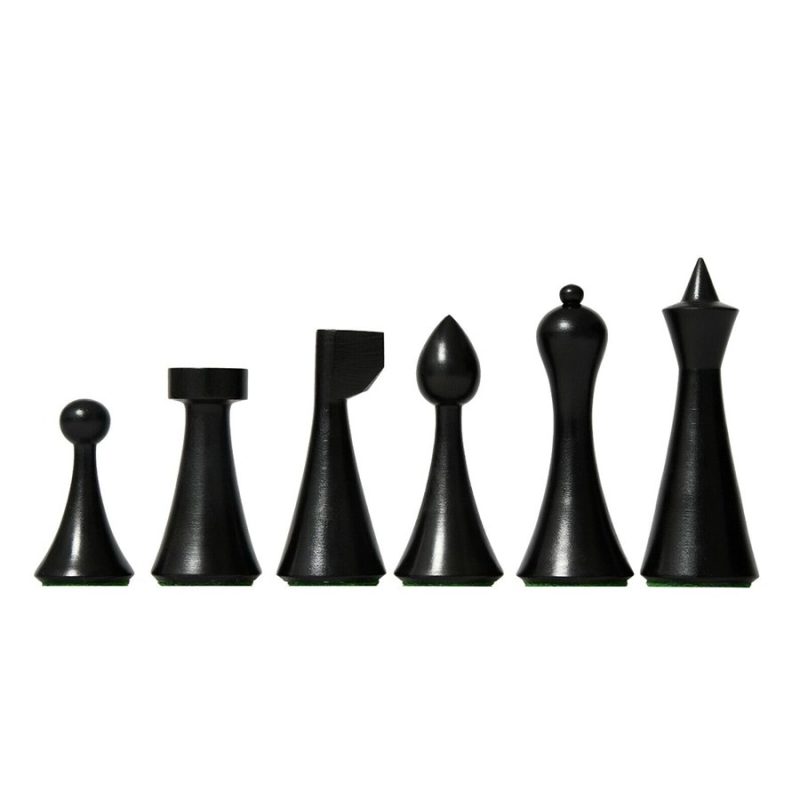 Hermann Ohme Minimalist Series Chess Pieces Only Set- Weighted Ebonised Boxwood - Image 2