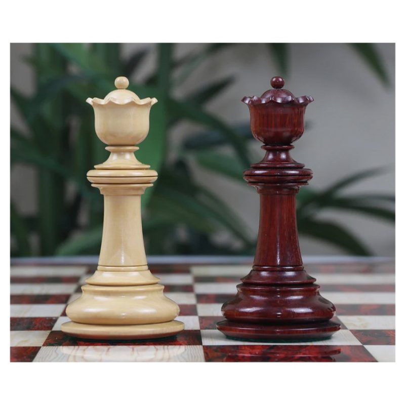 The Camelot Series Artisan Chess Pieces - Triple Weighted Bud Rosewood- 4.4" King - Image 9