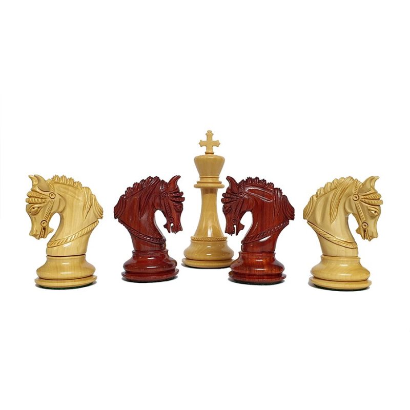 The King Arthur Series Luxury Staunton Chess Pieces Only Set- 4.5" King Size- Triple Weighted Bud Rosewood - Image 4