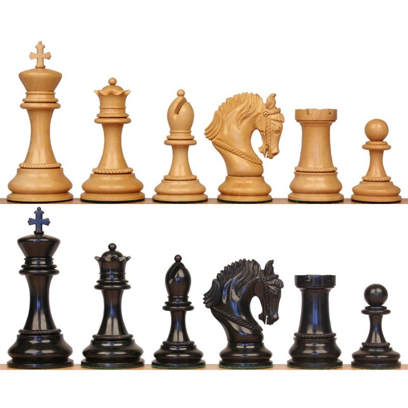 The King Arthur Series Luxury Staunton Chess Pieces Only Set- 4.5" King Size- Triple Weighted Ebony Wood - Image 6