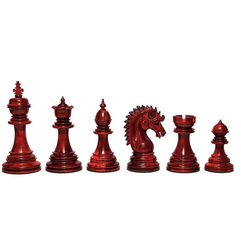 The Premium Collection- Cyrus Luxury Staunton Chess Pieces Only Set- Triple Weighted Budrose Wood & Boxwood - 4.4" King - Image 3