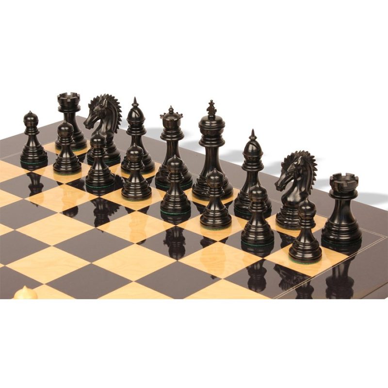 The Premium Collection- Cyrus Luxury Staunton Chess Pieces Only Set- Triple Weighted Ebony & Boxwood - 4.4" King - Image 7