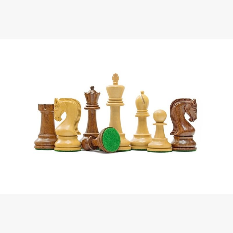 4" Leningrad Series Luxury Staunton Chess Pieces Only Set- Weighted Golden Rosewood - Image 2