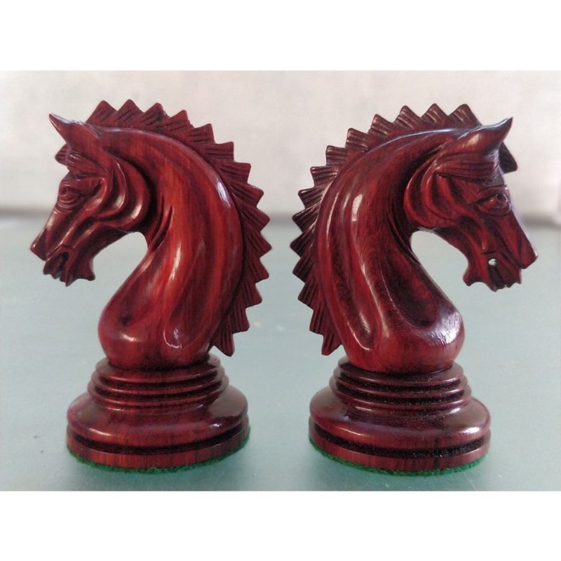 4.2" Luxury Patton Staunton Chess Pieces Only Set- Weighted Bud Rosewood and Boxwood - Image 5