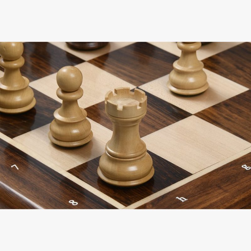 3.9" Russian Zagreb Chess Pieces Only set ? Weighted Golden Rosewood & Boxwood - Image 7