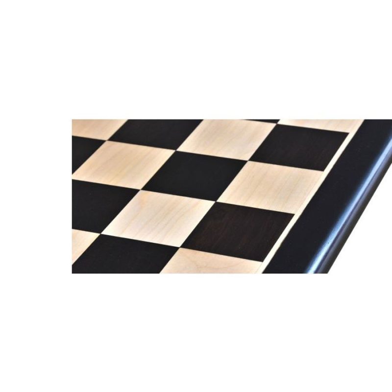 17" Solid Luxury Inlaid Ebony Wood & Maple Wood Chess Board- 45 mm Square - Image 4