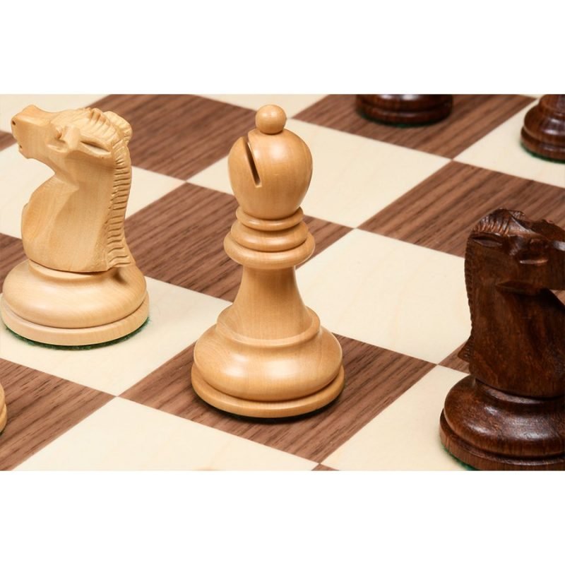 1972 Fischer Spassky Championship Series Chess Pieces Set ? Boxwood & Golden Rosewood - Image 6