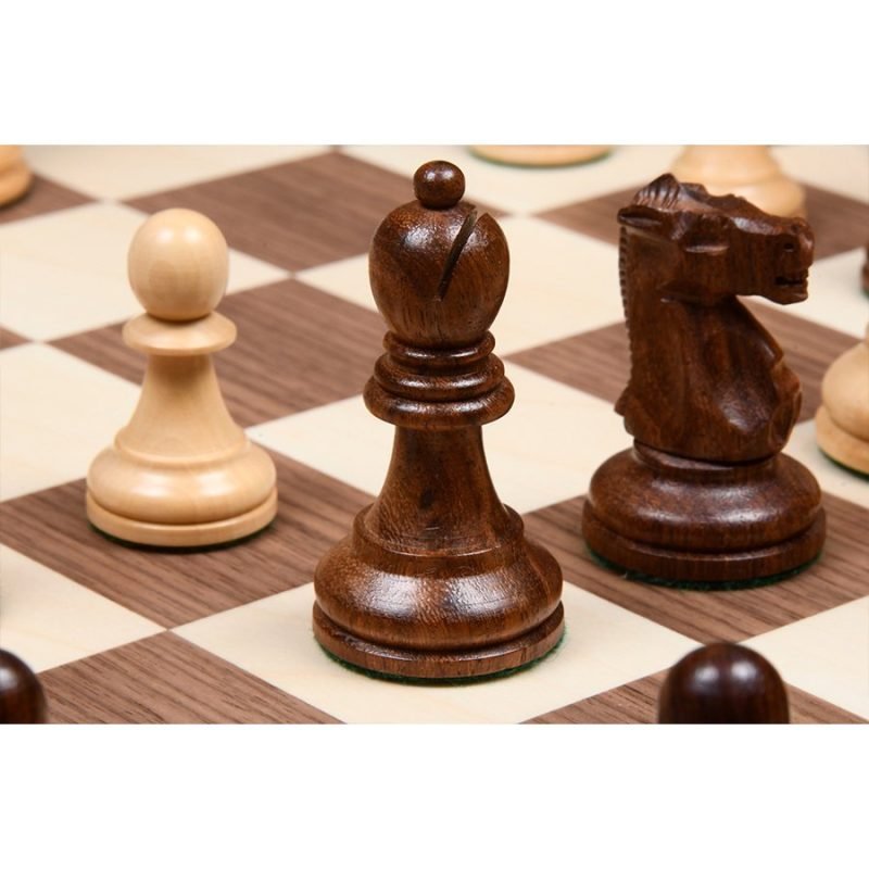 1972 Fischer Spassky Championship Series Chess Pieces Set ? Boxwood & Golden Rosewood - Image 5