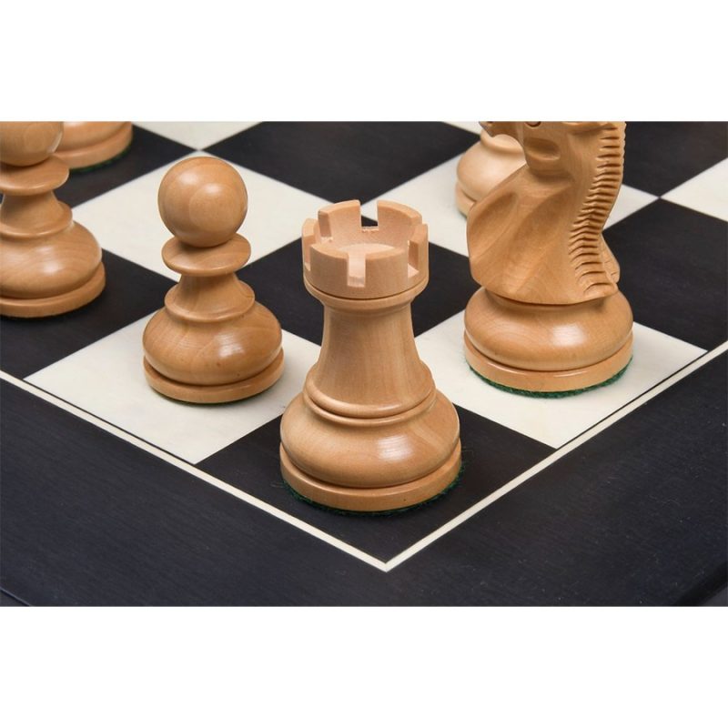 1972 Reproduced Reykjavik Championship Series Chess Pieces 3.7" - Weighted Ebonised Boxwood & Boxwood - Image 11