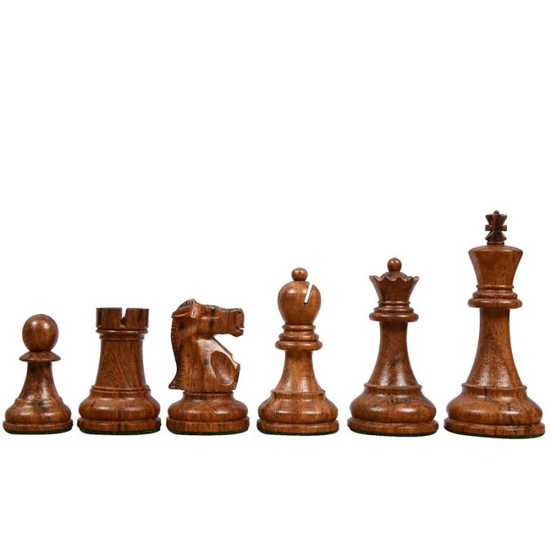 1972 Fischer Spassky Championship Series Chess Pieces Set ? Boxwood & Golden Rosewood - Image 3