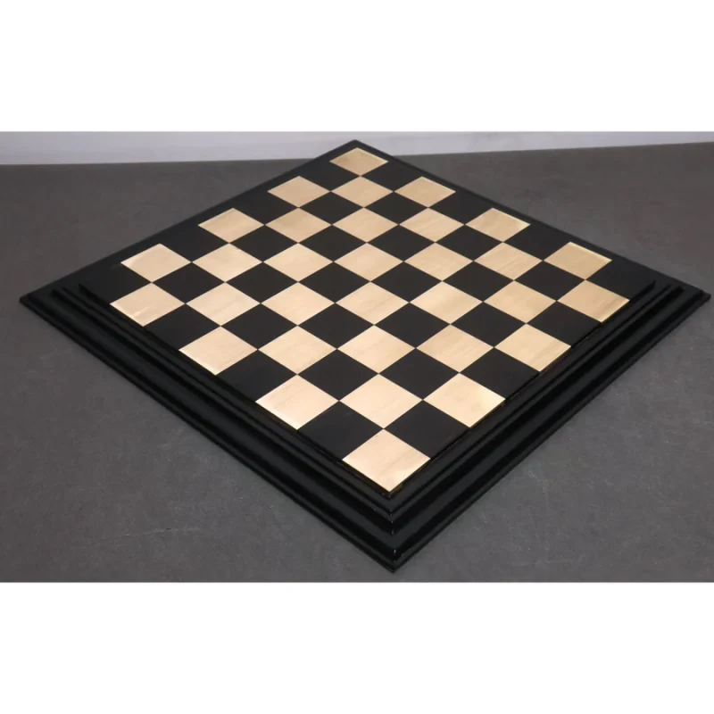 The Battle Field Luxury Series 21" Chess Board In Maple & Ebony Wood - 57 mm Square - Image 2