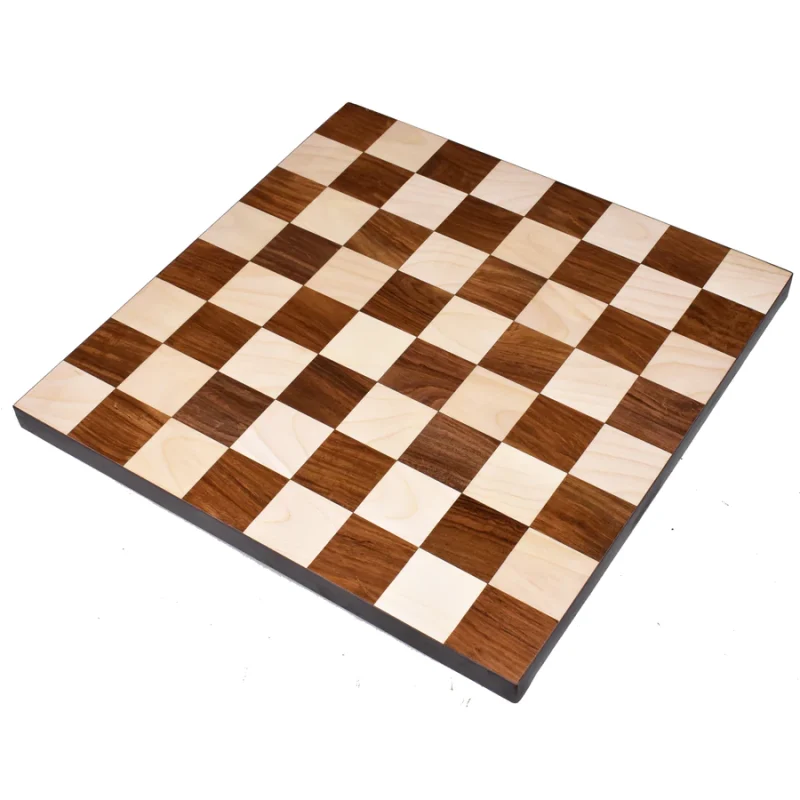 Borderless Chess Board In Canadian Maple & Golden Rosewood- 55 mm Square - Image 2