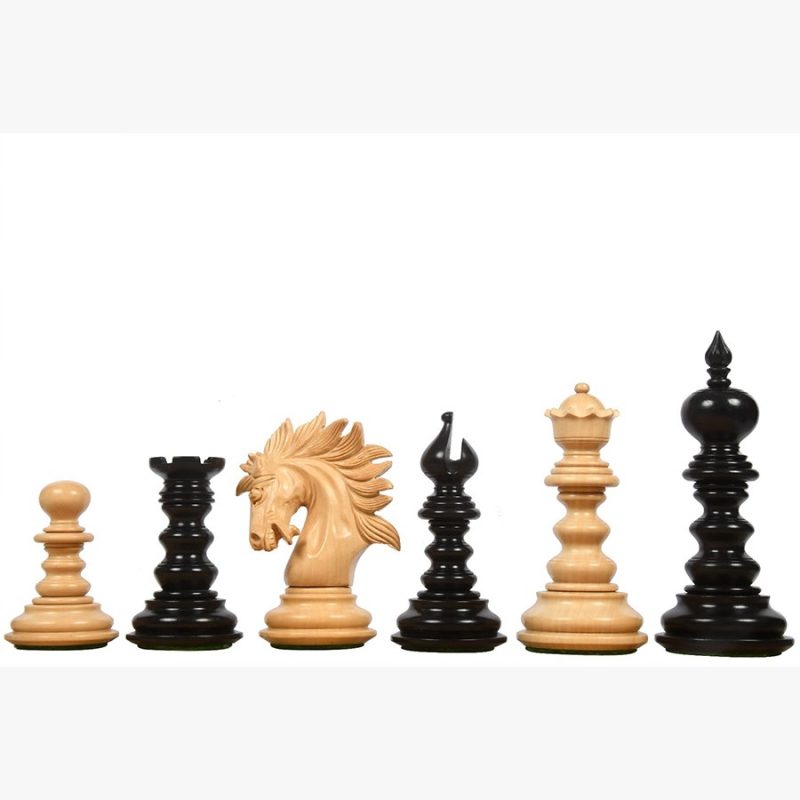 4.3? Luxury Savano Series Staunton Chess Pieces Only Set- Ebony Wood Triple Weighted