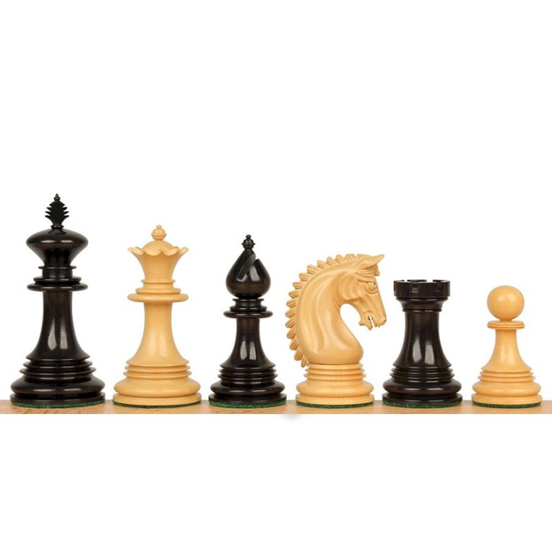 4.2" Luxury Patton Staunton Chess Pieces Only Set- Weighted Ebony wood and Boxwood - Image 3