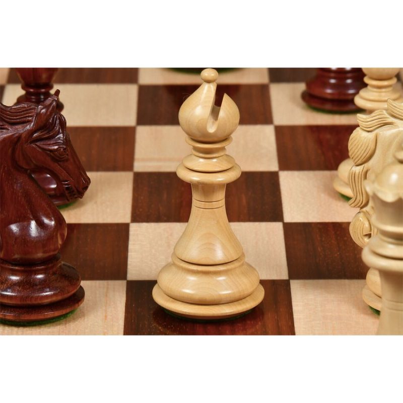 4.5? Shera Series Staunton Luxury Chess Pieces Only Set- Triple Weighted Bud Rosewood - Image 3