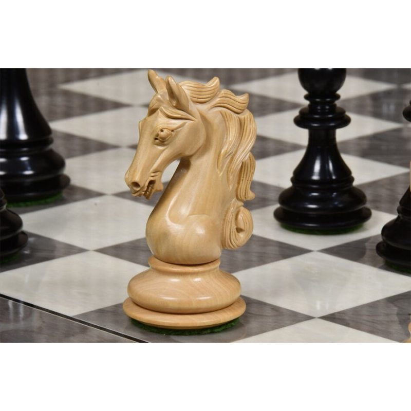 4.5? Shera Series Staunton Luxury Chess Pieces Only Set- Triple Weighted Ebony - Image 3