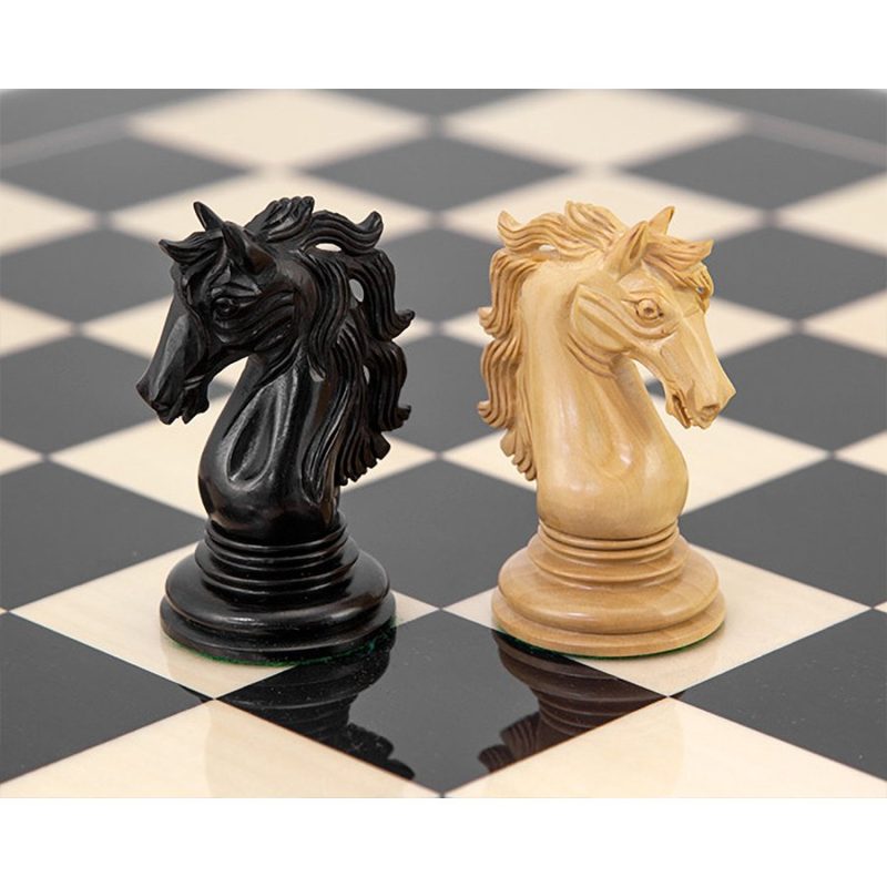 4.5" Andalusian Luxury Series Chess Pieces Only Set- Triple Weighted Ebony Wood - Image 2