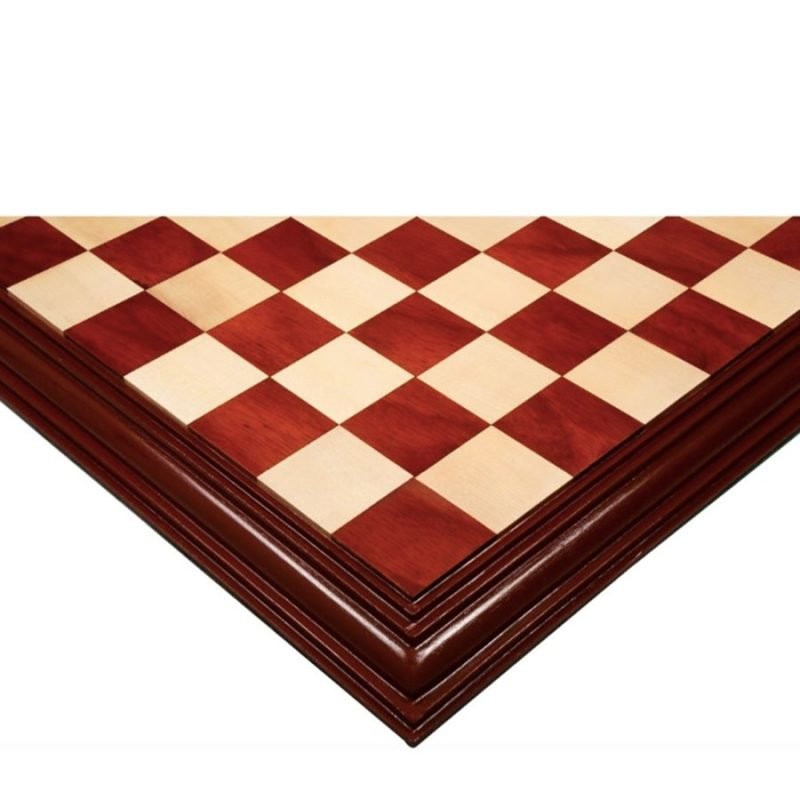 21" Bud Rosewood & Maple Wood Solid Luxury Handmade Chessboard with Carved Border- 57 mm Square