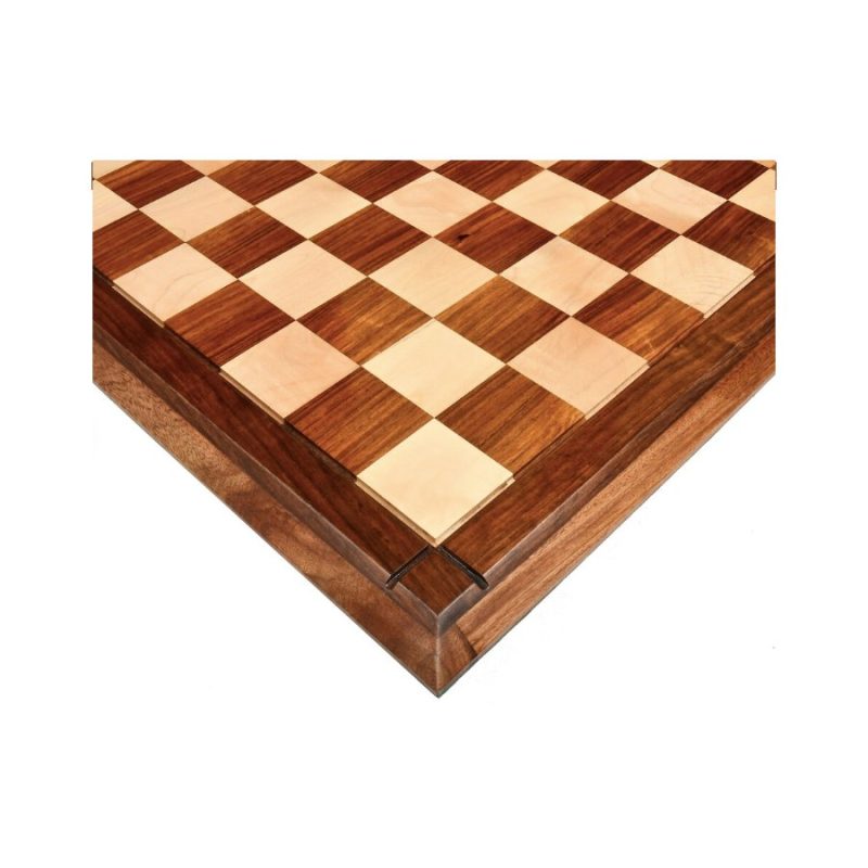 21" Solid Wooden Handmade Tournament Chess Board in Golden Rosewood & Maple Wood