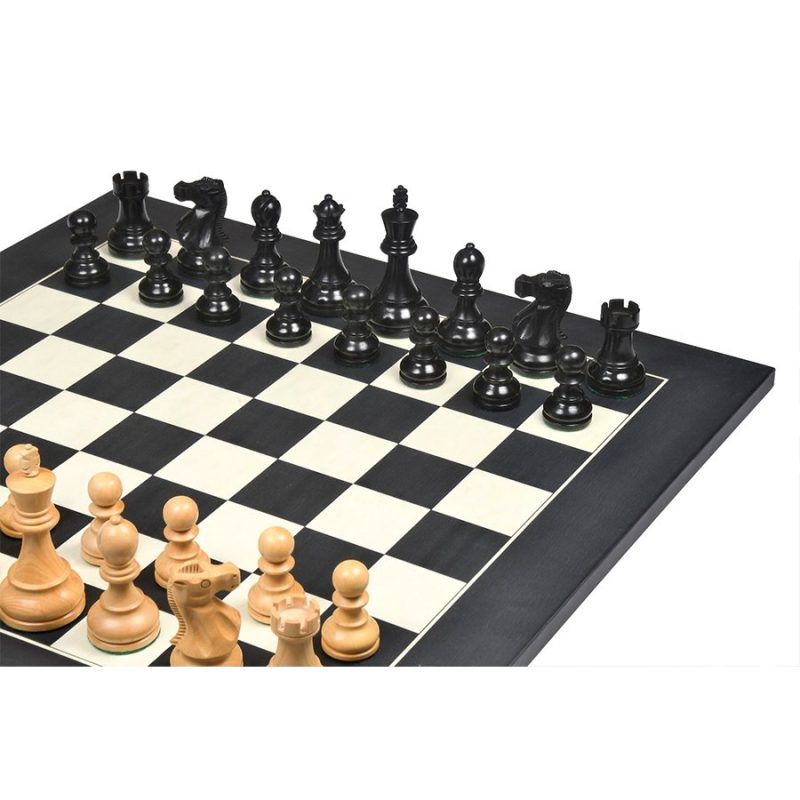 1972 Reproduced Reykjavik Championship Series Chess Pieces 3.7" - Weighted Ebonised Boxwood & Boxwood - Image 3