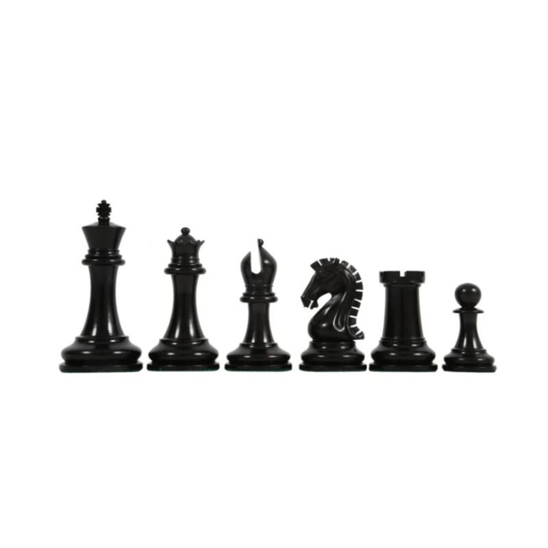 Sinquefield Cup Series Reproduced Staunton Chess Pieces Only set- Double Weighted Ebonised Boxwood - Image 4