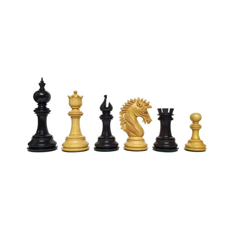 The Camelot Series Artisan Chess Pieces - Triple Weighted Ebony Wood- 4.4" King - Image 2