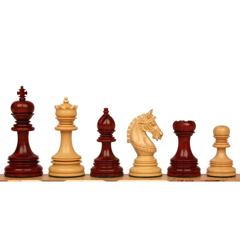 The Exotic Collection- Chetak Luxury Chess Pieces Only Set - Triple Weighted Budrose Wood- 4.2" King