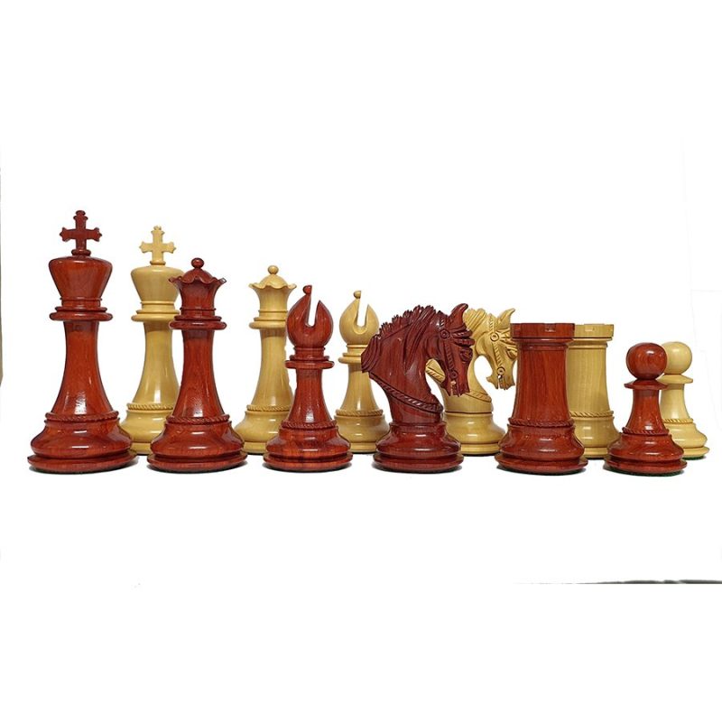 The King Arthur Series Luxury Staunton Chess Pieces Only Set- 4.5" King Size- Triple Weighted Bud Rosewood - Image 9