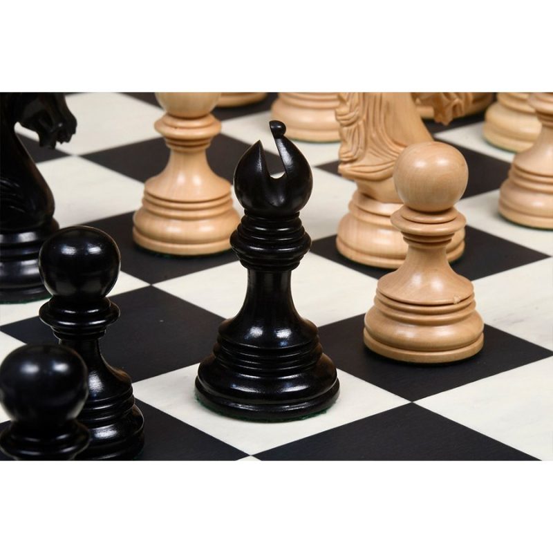 The Premium Collection- 4.4" Wellington Luxury Staunton Chess Pieces Only Set ? Triple Weighted Ebony Wood & Boxwood - Image 10