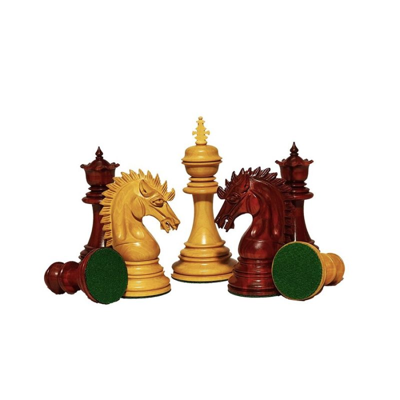 The Premium Collection- Cyrus Luxury Staunton Chess Pieces Only Set- Triple Weighted Budrose Wood & Boxwood - 4.4" King